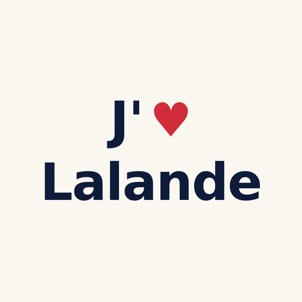 Tasse personnalisée Lalande — design J'aime Lalande