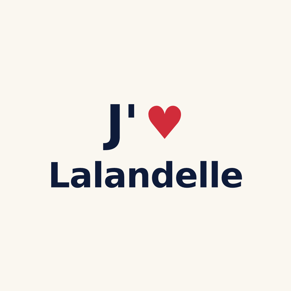 Tasse personnalisée Lalandelle — design « J'aime Lalandelle » imprimé sur la tasse