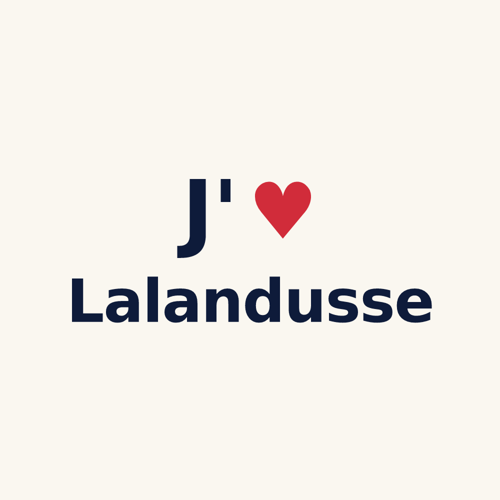 Tasse personnalisée Lalandusse — design J'aime Lalandusse