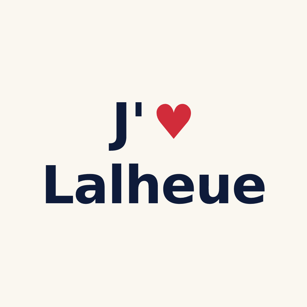Tasse personnalisée Lalheue — design J'aime Lalheue