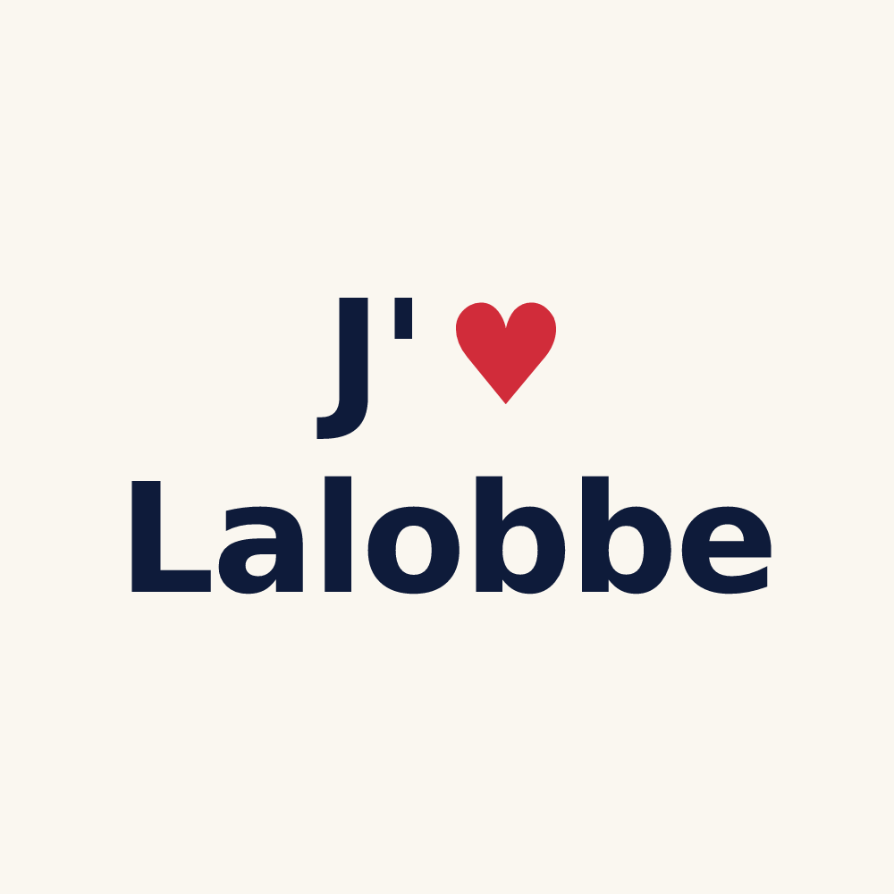 Tasse personnalisée Lalobbe — design J'aime Lalobbe