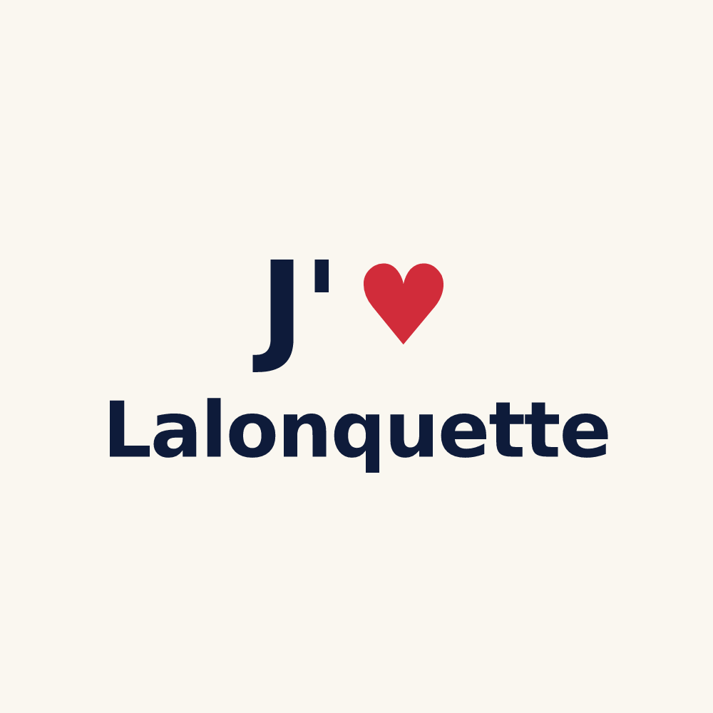 Tasse personnalisée Lalonquette — design J'aime Lalonquette