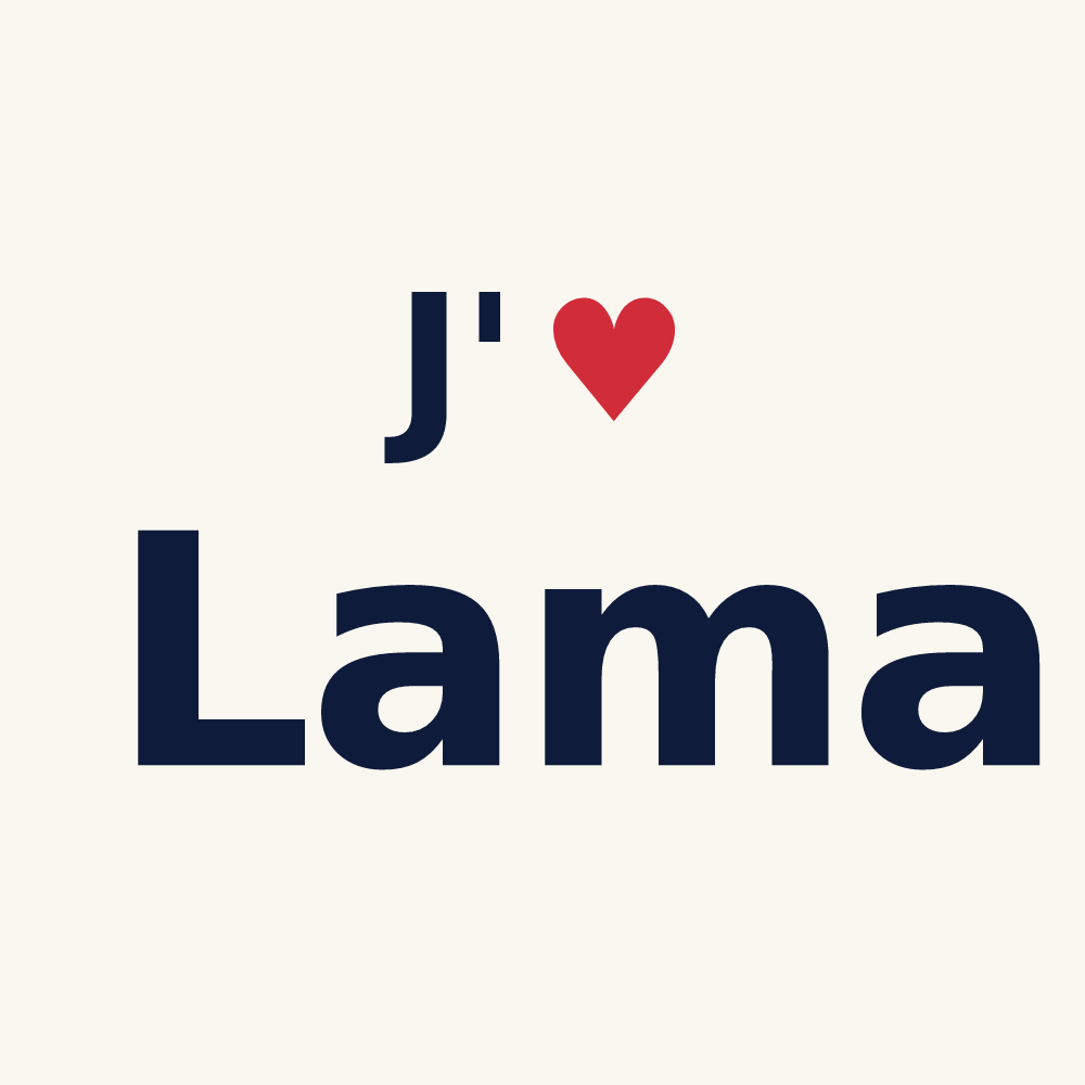 Tasse personnalisée Lama — design J'aime Lama