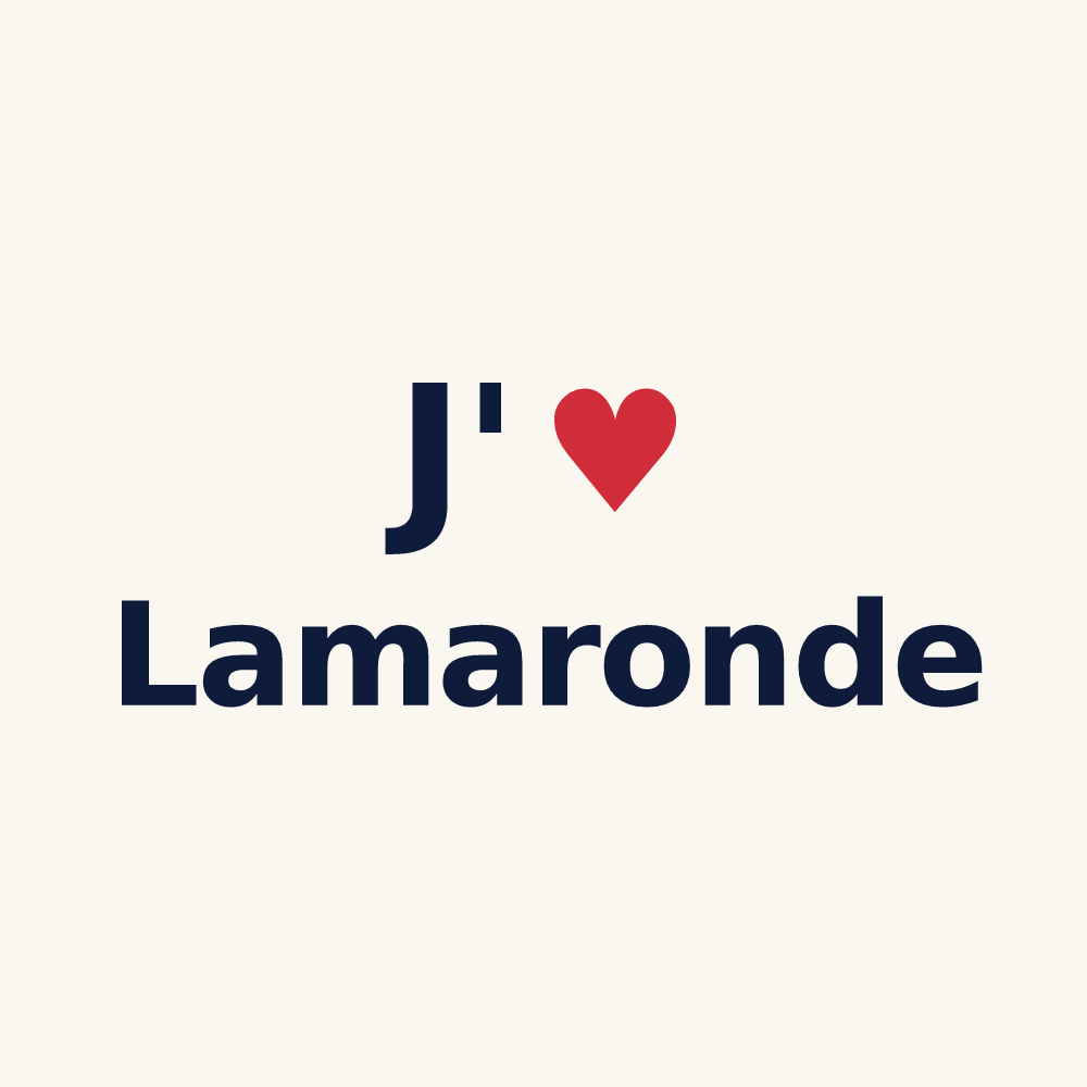 Tasse personnalisée Lamaronde — design J'aime Lamaronde