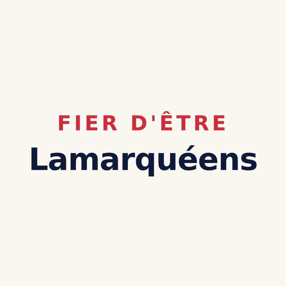 Tasse « Fier d'être Lamarquéens » — design pour Lamarque-Rustaing