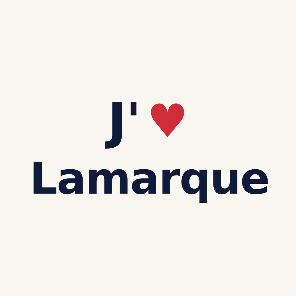 Tasse personnalisée Lamarque — design J'aime Lamarque