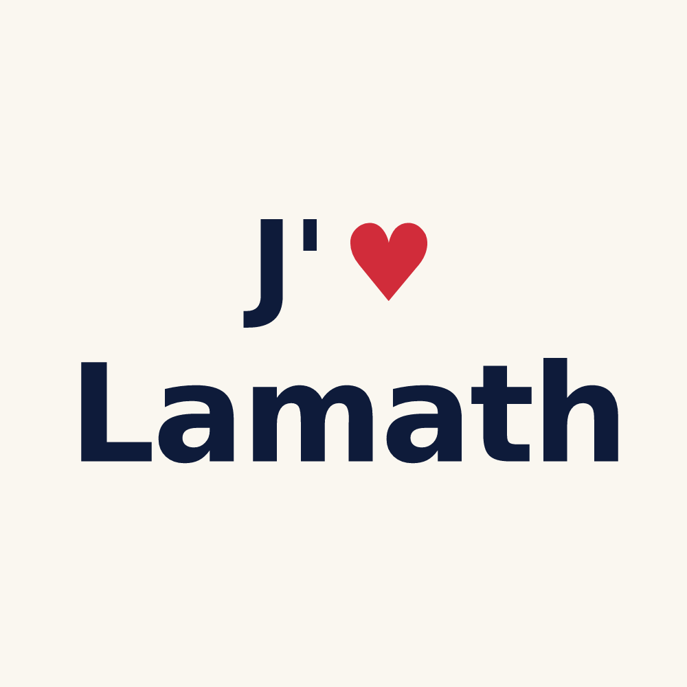 Tasse personnalisée Lamath — design J'aime Lamath