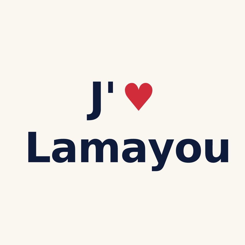 Tasse personnalisée Lamayou — design J'aime Lamayou
