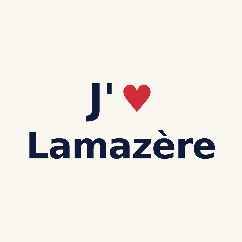 Tasse personnalisée Lamazère — design J'aime Lamazère