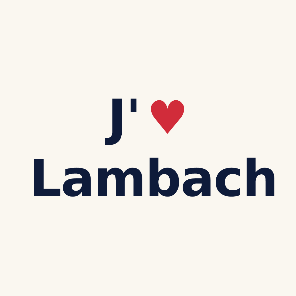 Tasse personnalisée Lambach — design J'aime Lambach