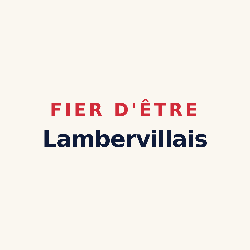 Tasse « Fier d'être Lambervillais » — design pour Lamberville