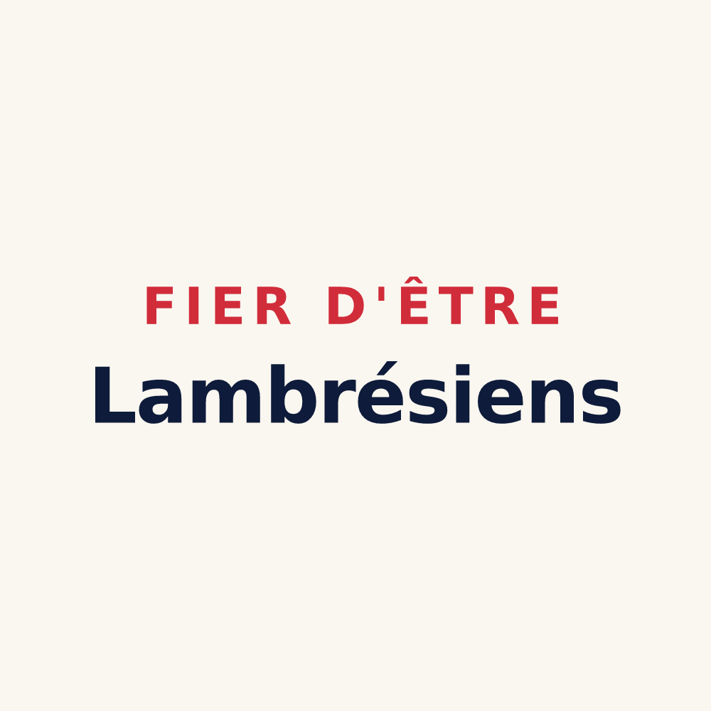 Tasse « Fier d'être Lambrésiens » — design pour Lambres-lez-Aire