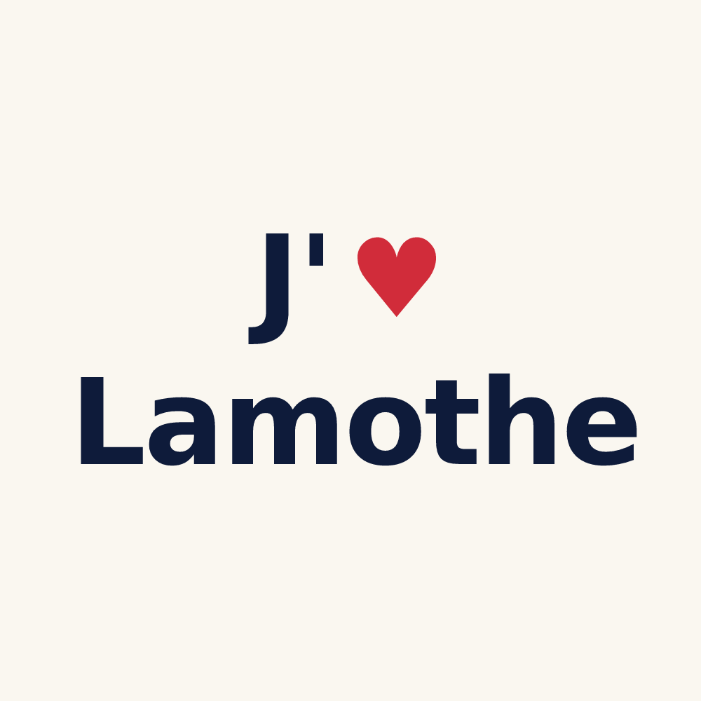 Tasse personnalisée Lamothe — design J'aime Lamothe