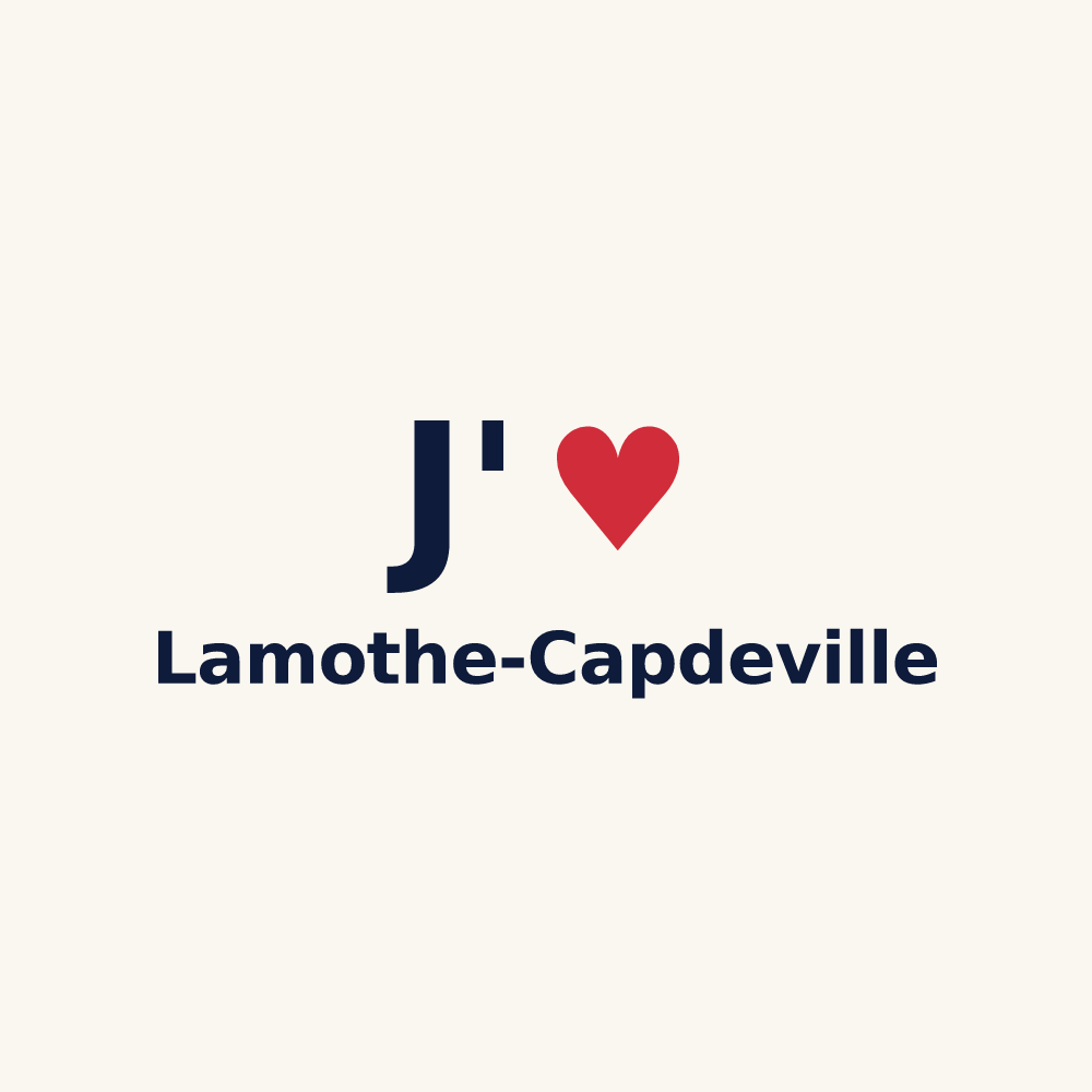 Tasse personnalisée Lamothe-Capdeville — design « J'aime Lamothe-Capdeville » imprimé sur la tasse