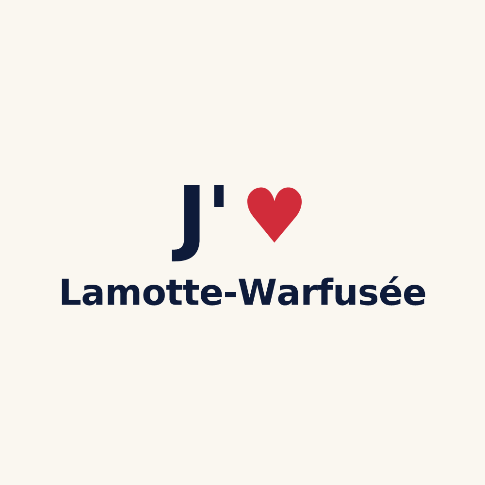 Tasse personnalisée Lamotte-Warfusée — design J'aime Lamotte-Warfusée