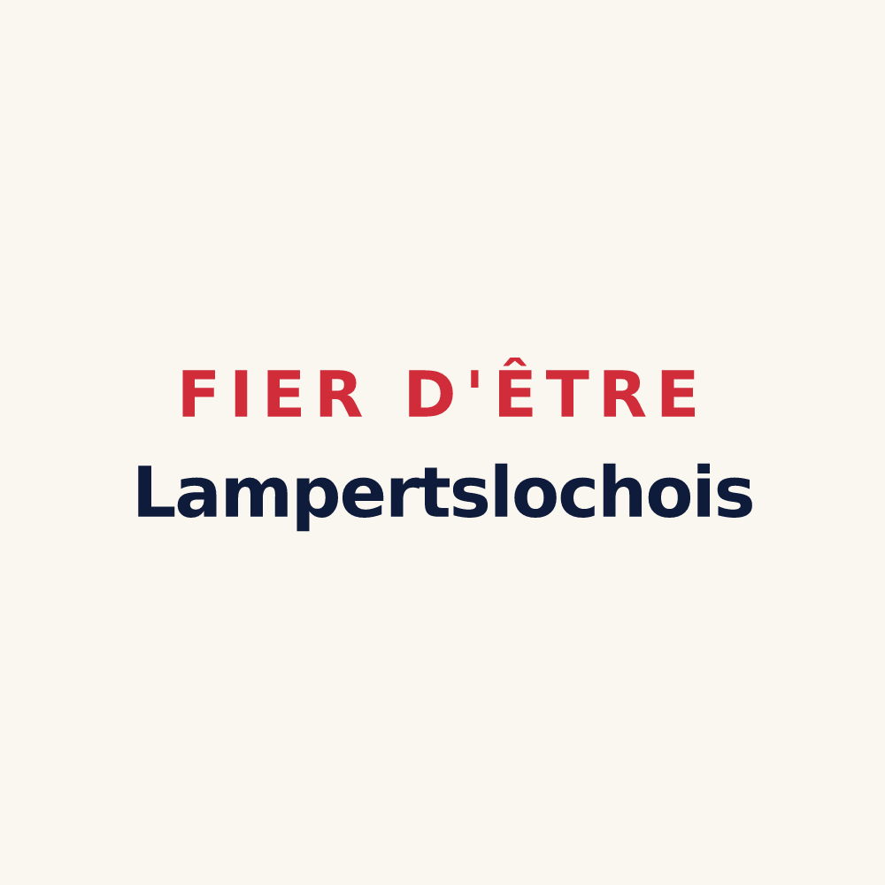 Tasse « Fier d'être Lampertslochois » — design pour Lampertsloch