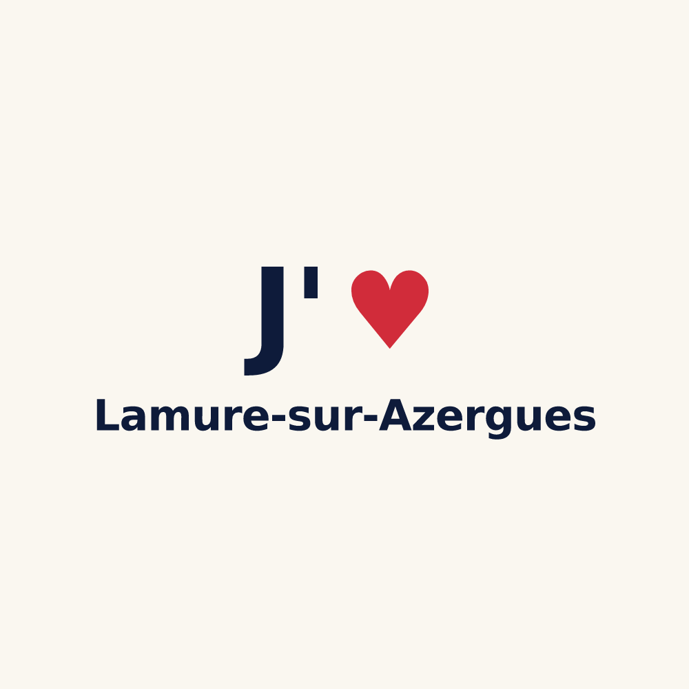 Tasse personnalisée Lamure-sur-Azergues — design J'aime Lamure-sur-Azergues