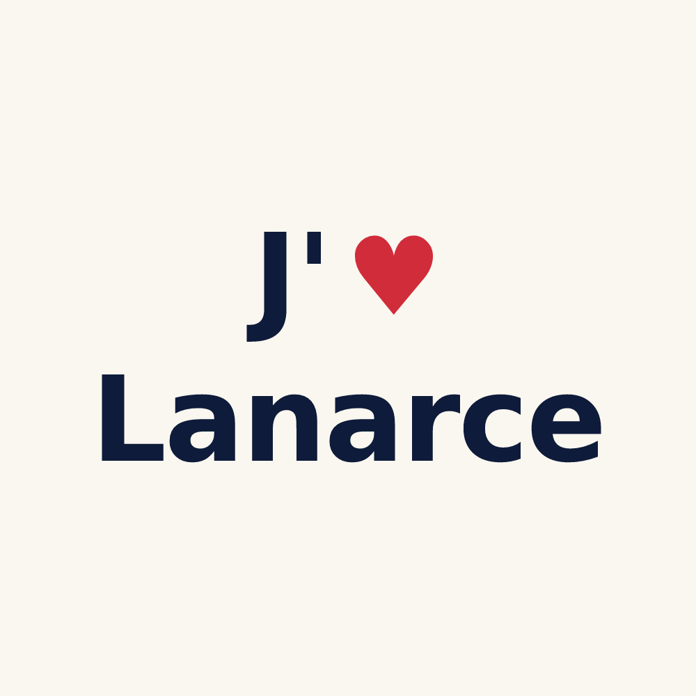 Tasse personnalisée Lanarce — design J'aime Lanarce