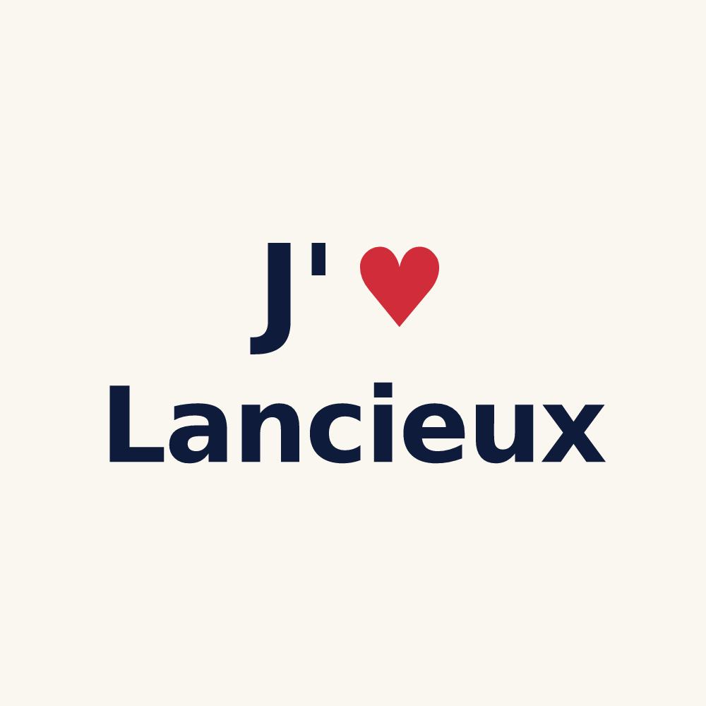 Tasse personnalisée Lancieux — design « J'aime Lancieux » imprimé sur la tasse
