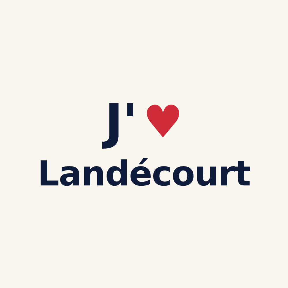Tasse personnalisée Landécourt — design J'aime Landécourt
