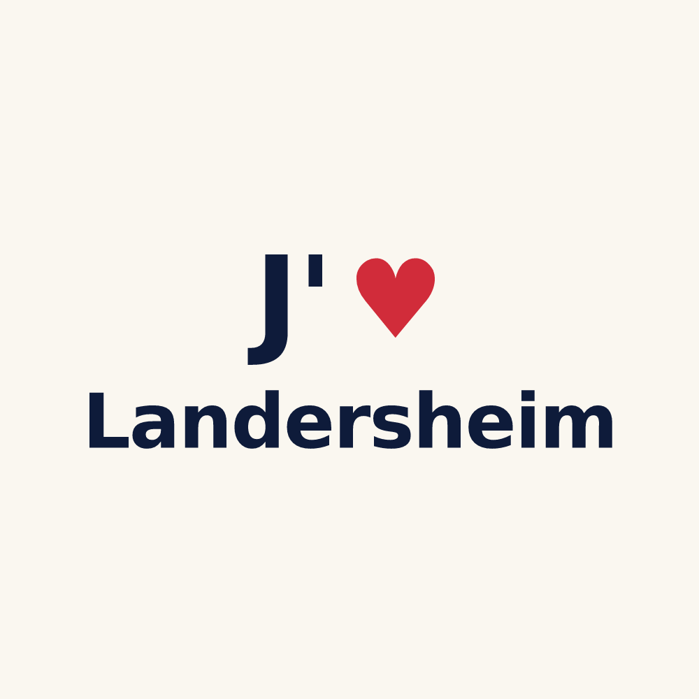 Tasse personnalisée Landersheim — design J'aime Landersheim