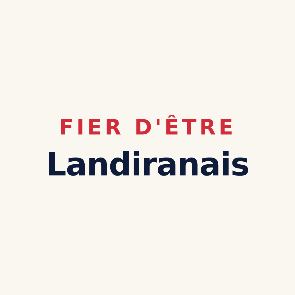 Tasse « Fier d'être Landiranais » — design pour Landiras