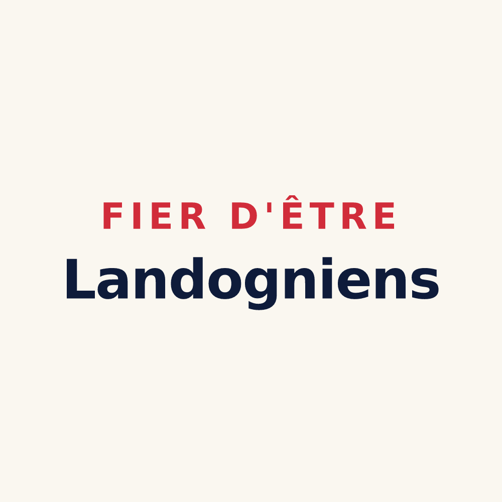 Tasse « Fier d'être Landogniens » — design pour Landogne