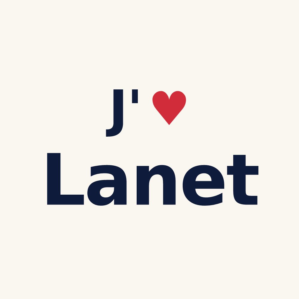 Tasse personnalisée Lanet — design J'aime Lanet