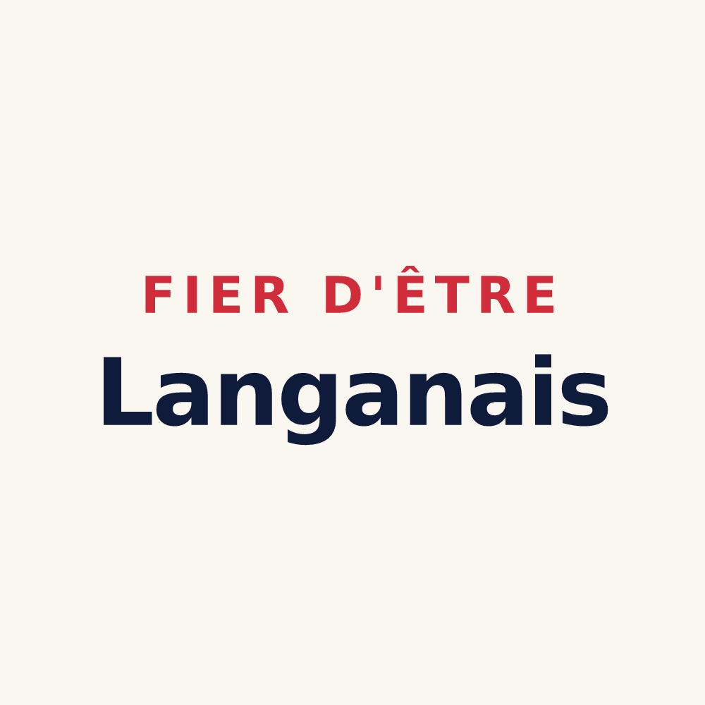 Tasse « Fier d'être Langanais » — design pour Langan