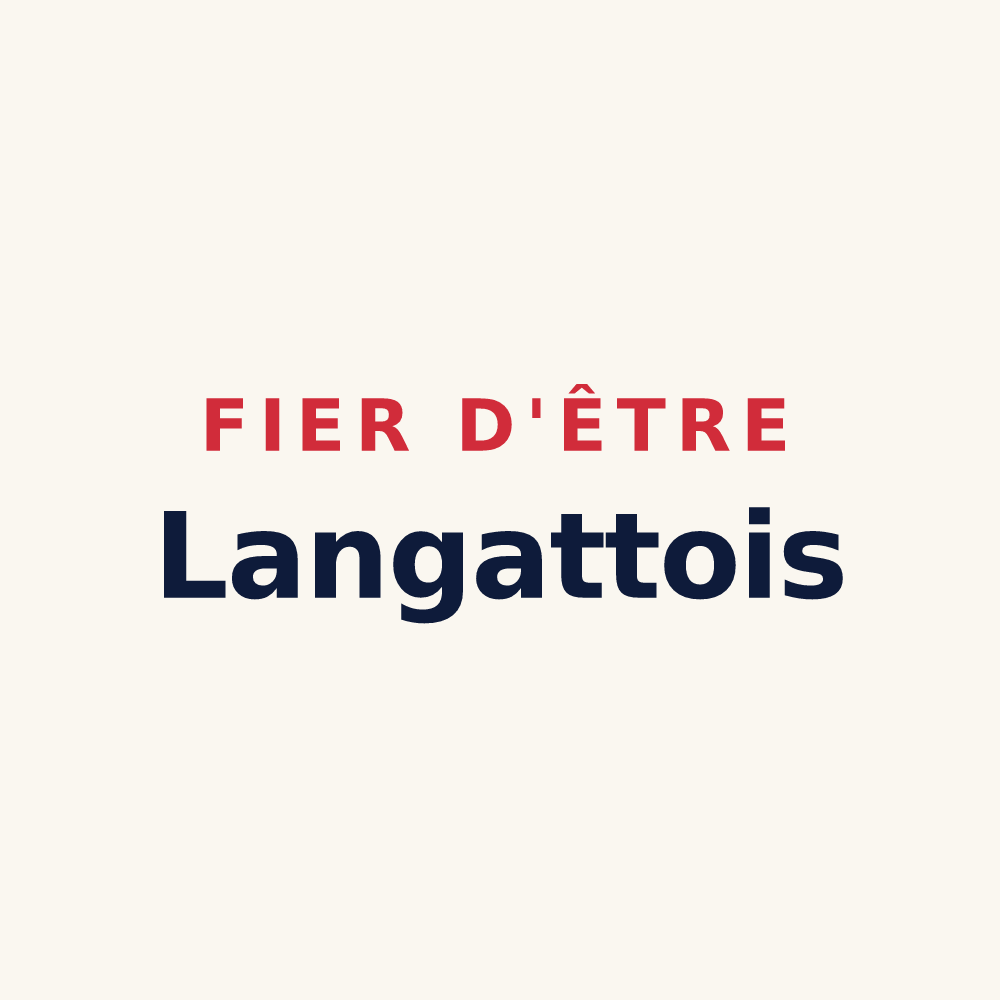 Tasse « Fier d'être Langattois » — design pour Langatte