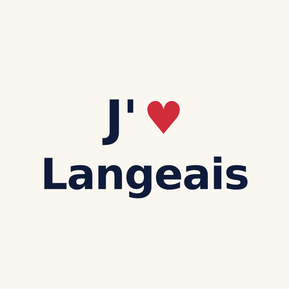 Tasse personnalisée Langeais — design J'aime Langeais
