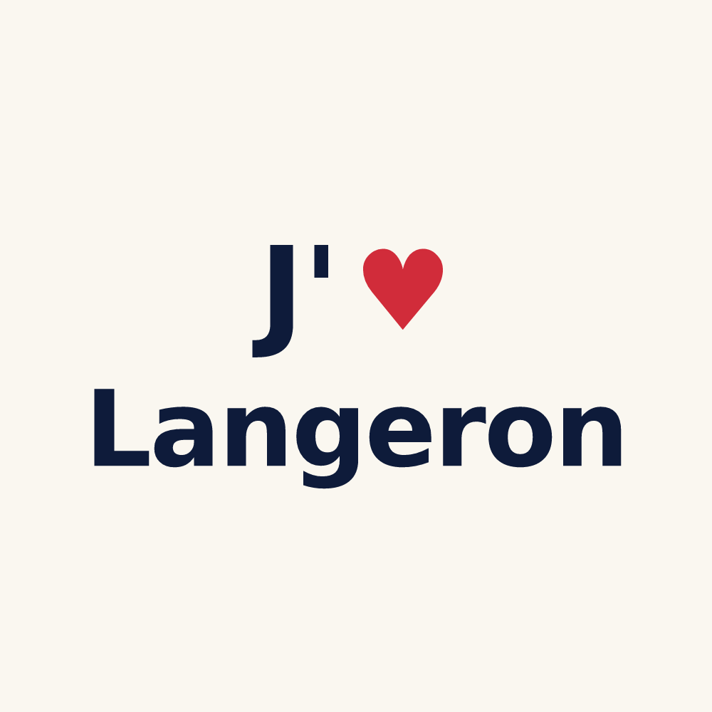 Tasse personnalisée Langeron — design J'aime Langeron