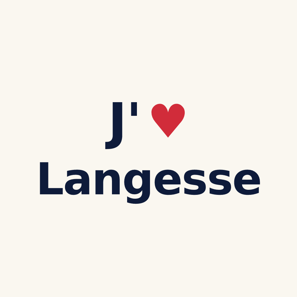 Tasse personnalisée Langesse — design J'aime Langesse