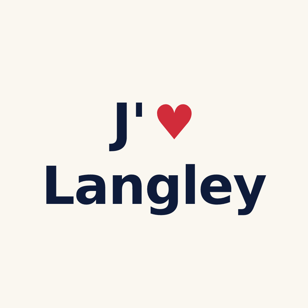 Tasse personnalisée Langley — design J'aime Langley