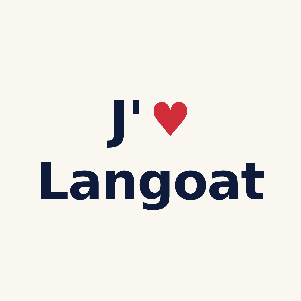 Tasse personnalisée Langoat — design J'aime Langoat