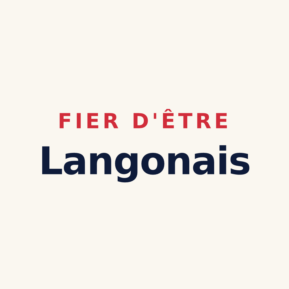 Tasse « Fier d'être Langonais » — design pour Langogne