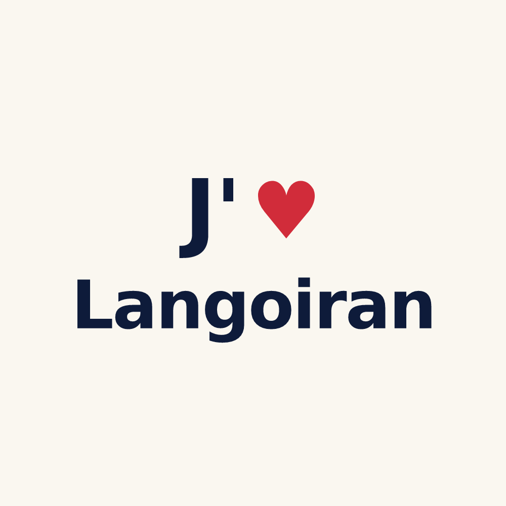 Tasse personnalisée Langoiran — design J'aime Langoiran