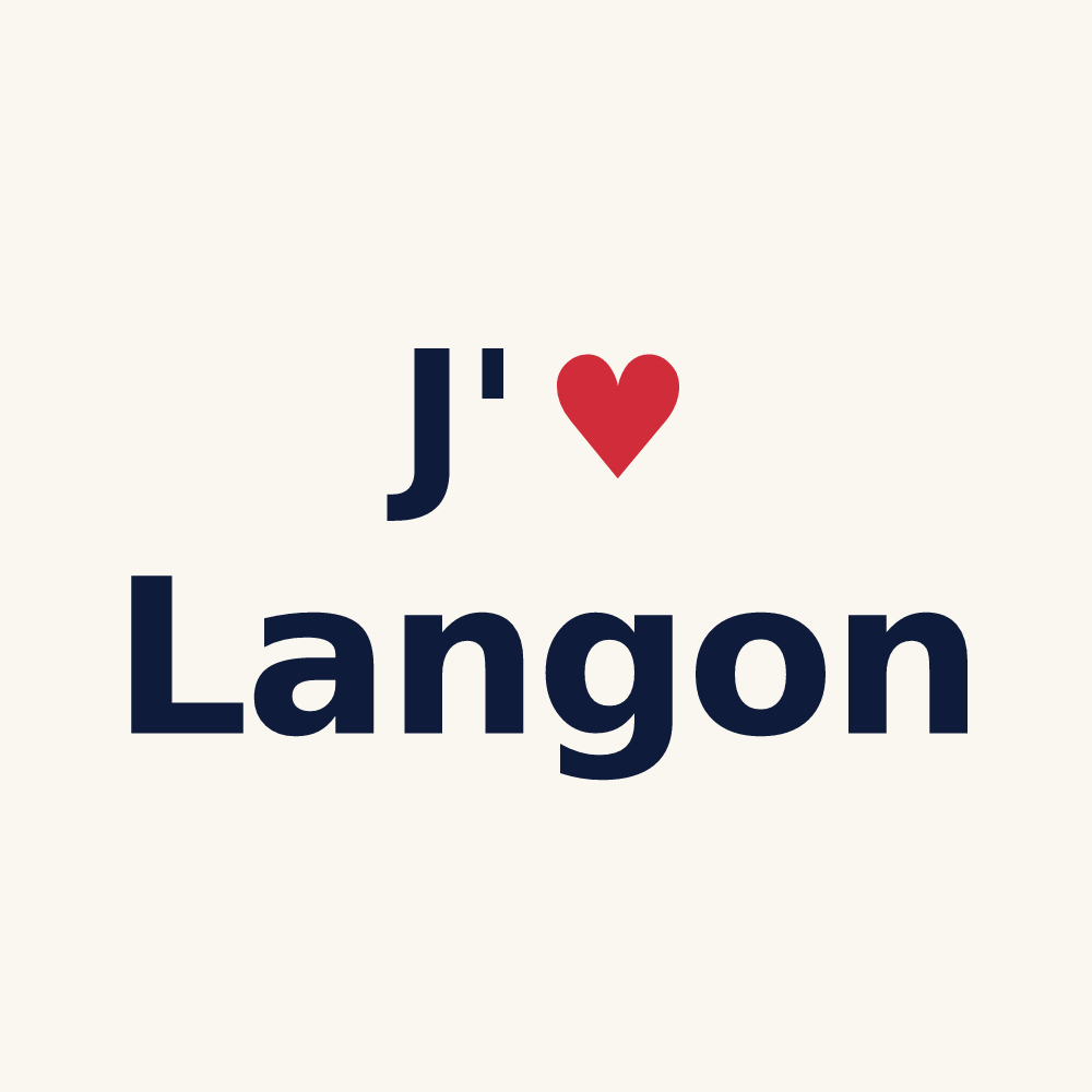 Tasse personnalisée Langon — design J'aime Langon