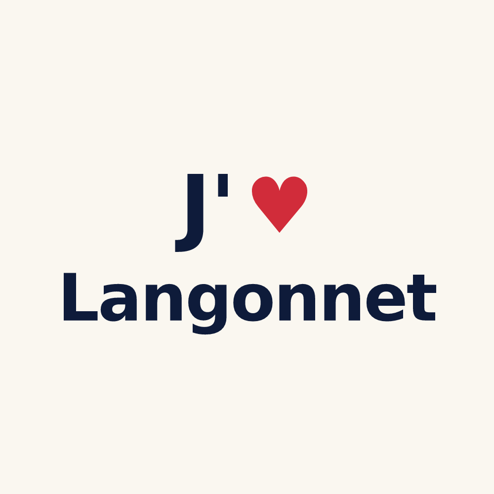 Tasse personnalisée Langonnet — design J'aime Langonnet