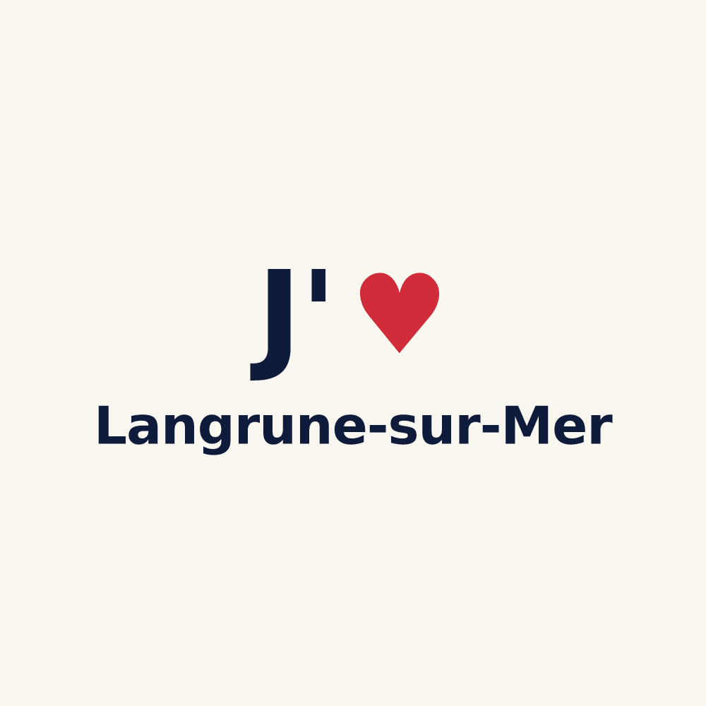 Tasse personnalisée Langrune-sur-Mer — design J'aime Langrune-sur-Mer