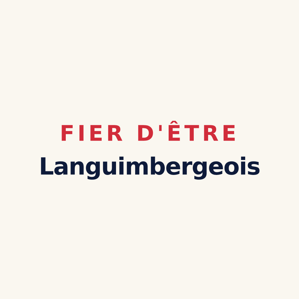 Tasse « Fier d'être Languimbergeois » — design pour Languimberg