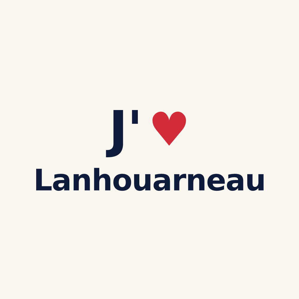 Tasse personnalisée Lanhouarneau — design J'aime Lanhouarneau
