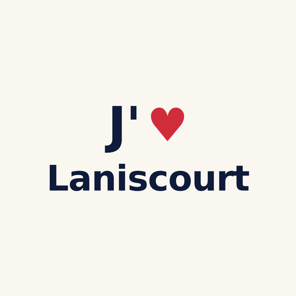Tasse personnalisée Laniscourt — design « J'aime Laniscourt » imprimé sur la tasse
