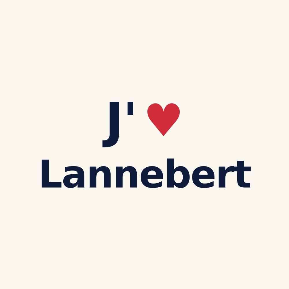 Tasse personnalisée Lannebert — design J'aime Lannebert