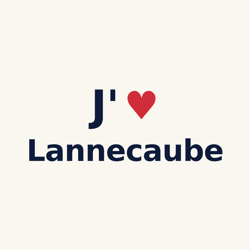 Tasse personnalisée Lannecaube — design J'aime Lannecaube