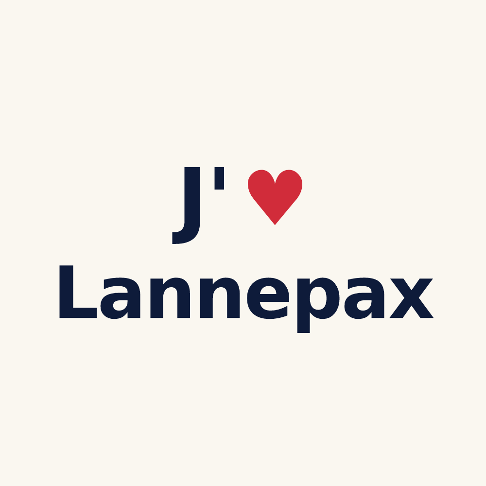 Tasse personnalisée Lannepax — design J'aime Lannepax