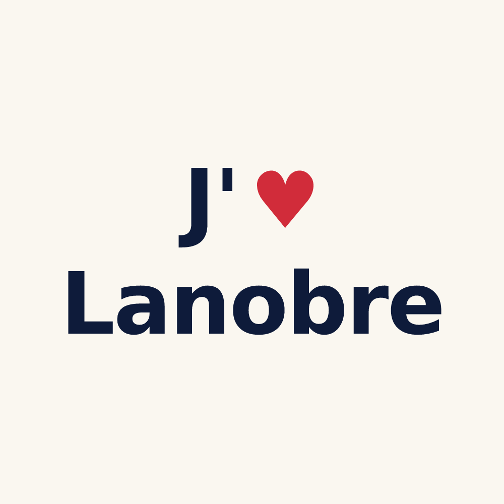 Tasse personnalisée Lanobre — design J'aime Lanobre