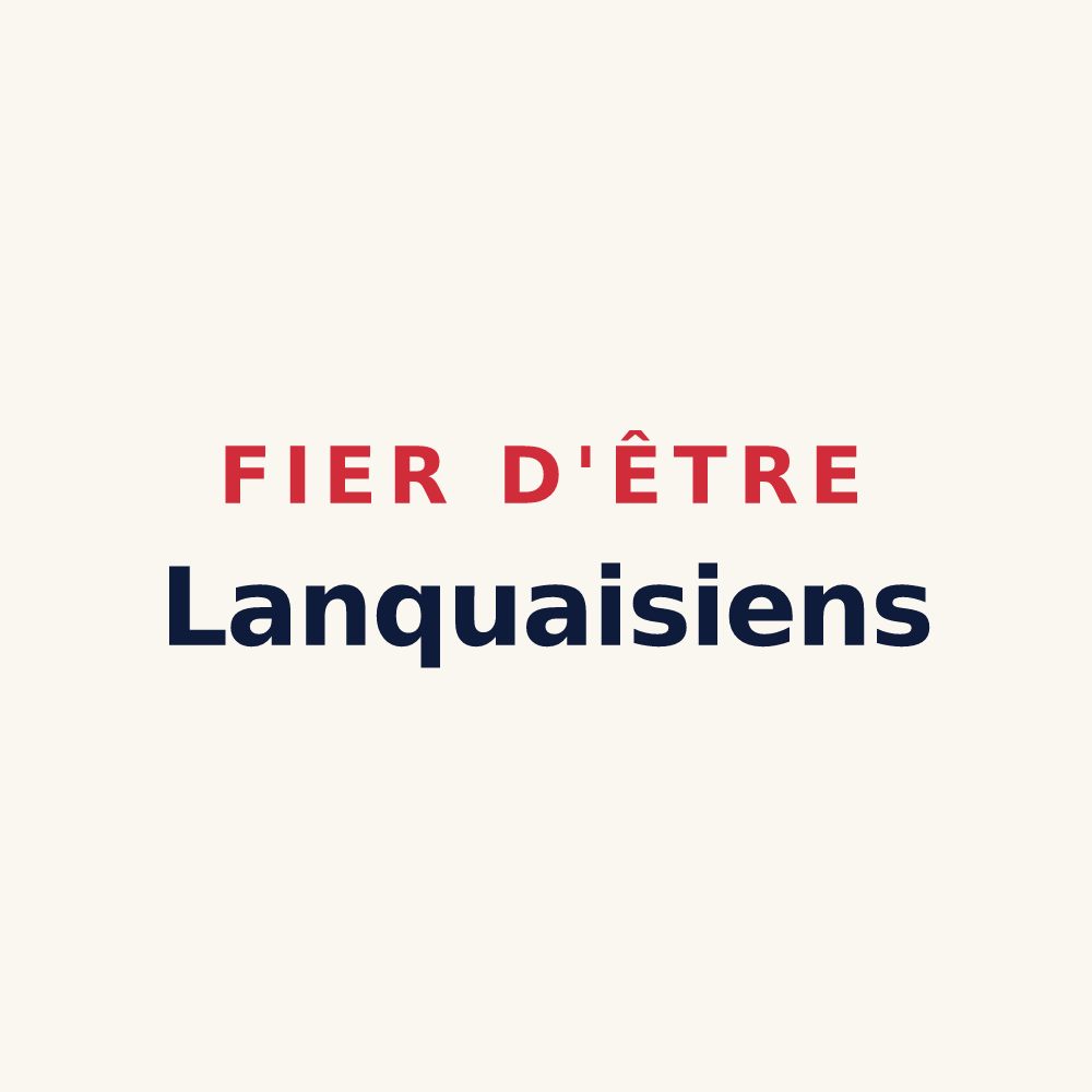 Tasse « Fier d'être Lanquaisiens » — design pour Lanquais