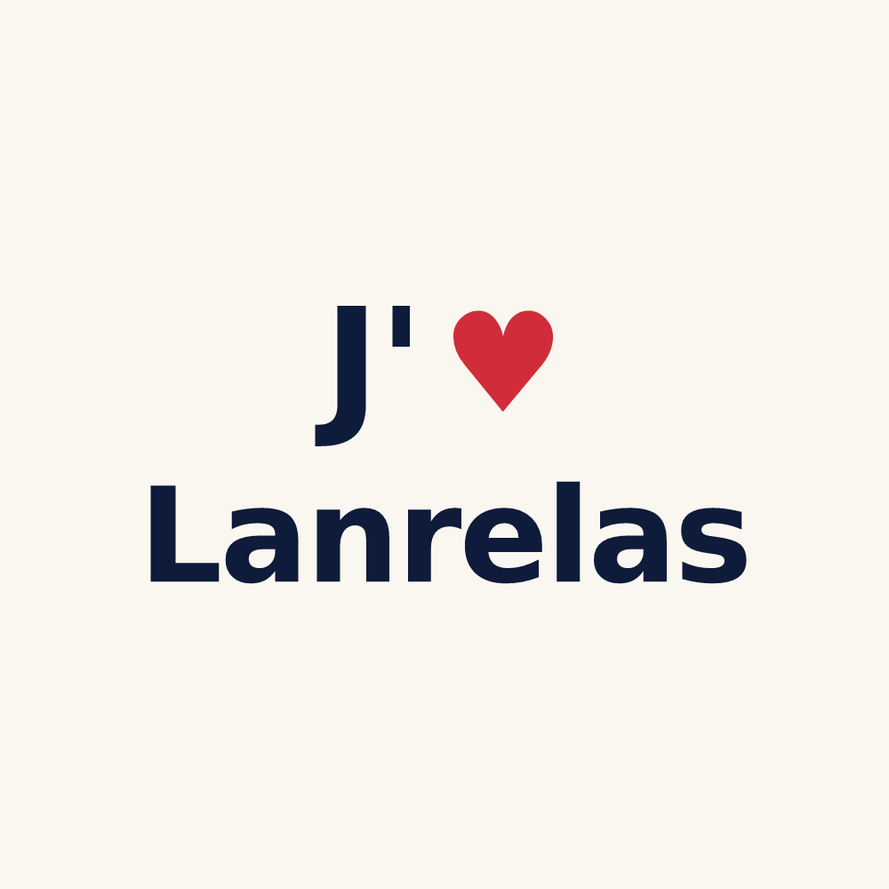 Tasse personnalisée Lanrelas — design J'aime Lanrelas