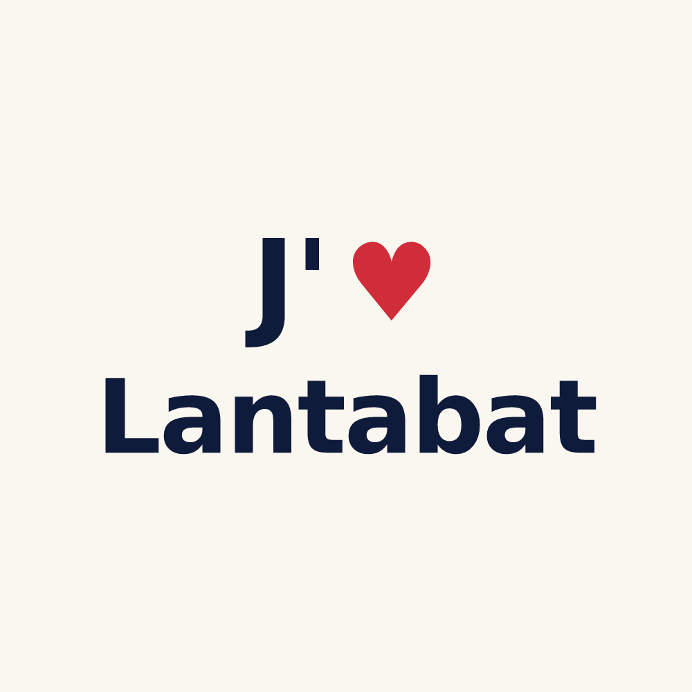 Tasse personnalisée Lantabat — design J'aime Lantabat